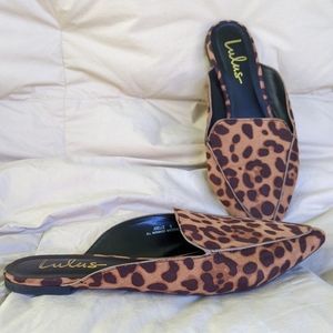 Lulu's Joelle Animal Print Mules size 8